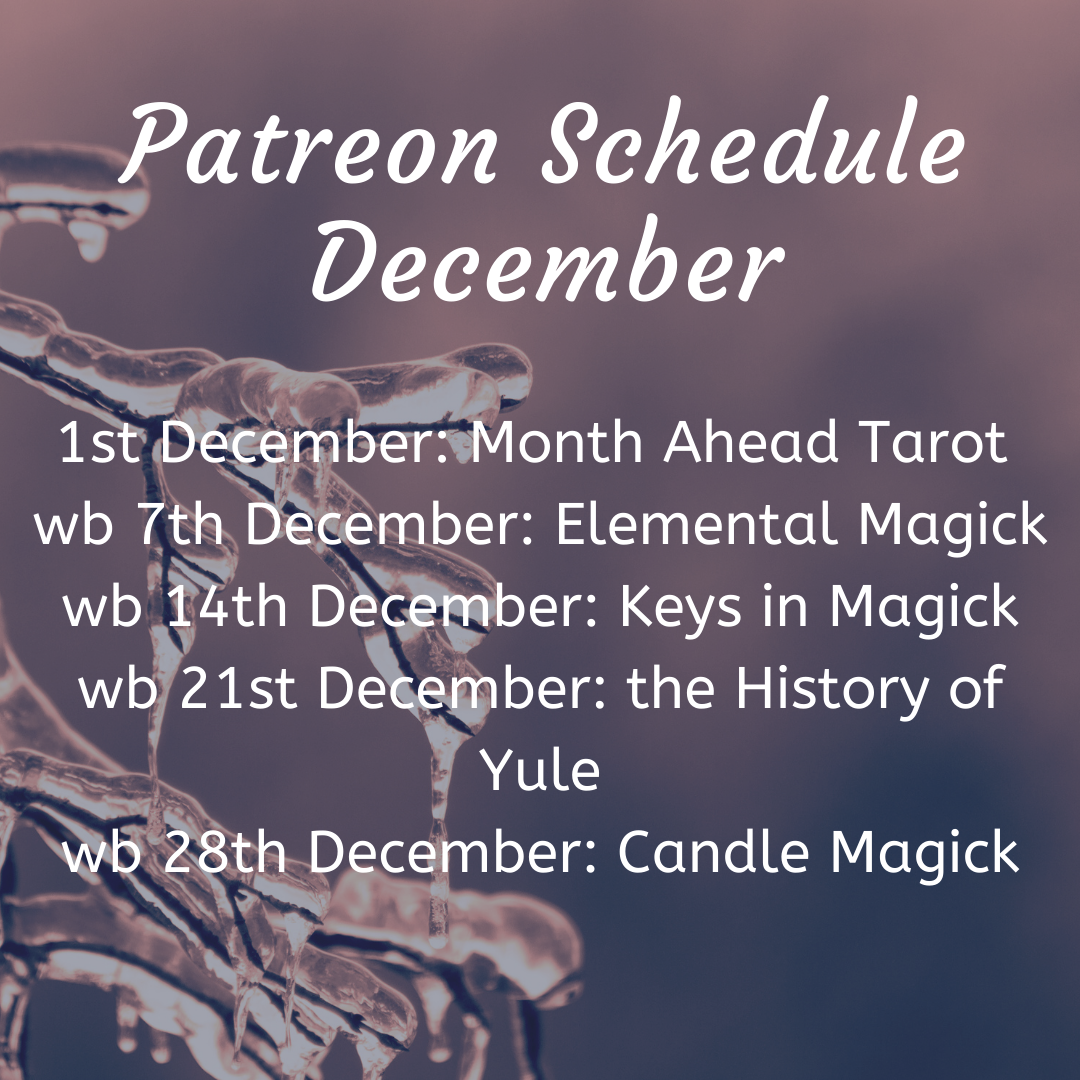Patreon Schedule for December